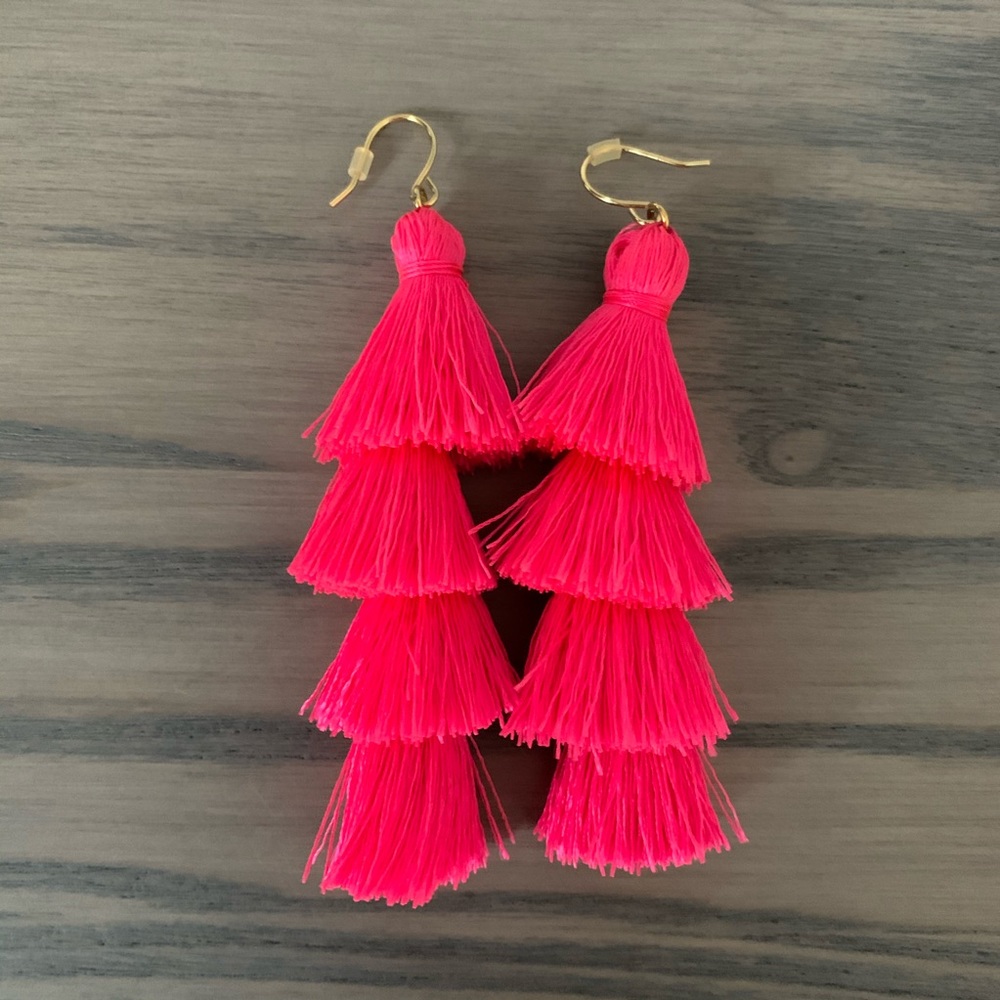 BaubleBar Neon Pink Earrings